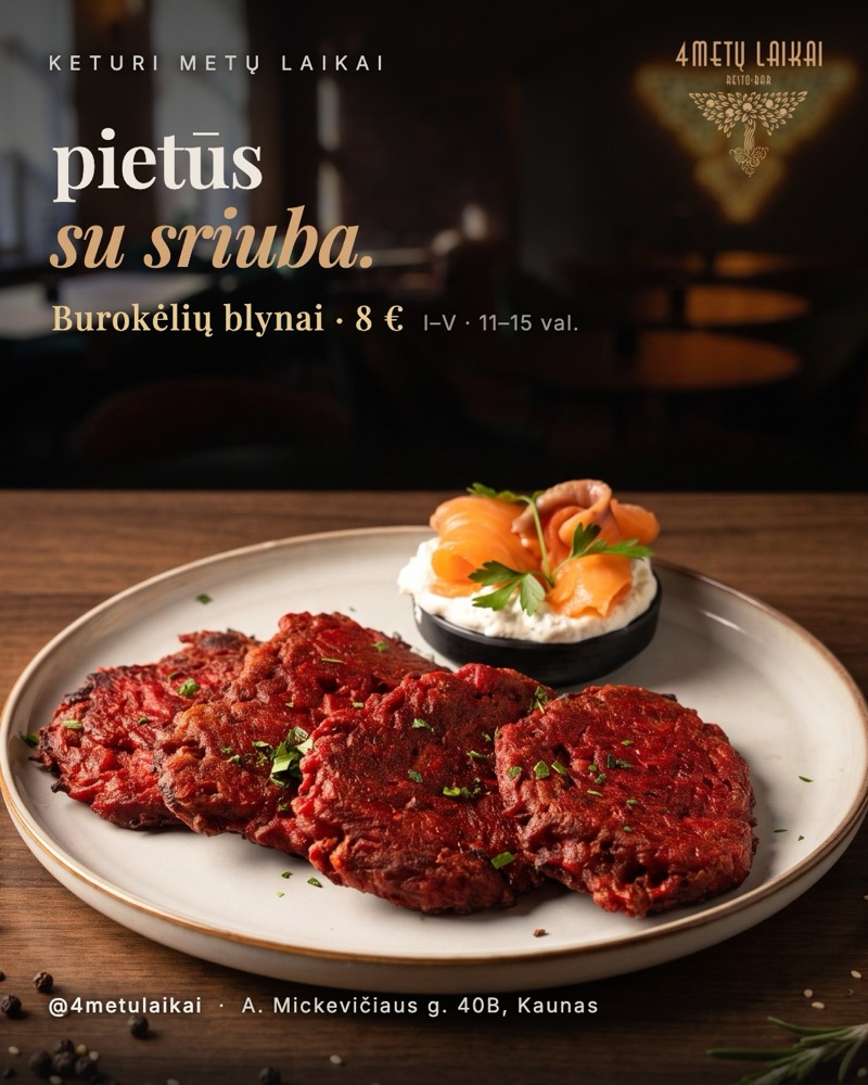 Beetroot pancakes · business lunch · Prepared post