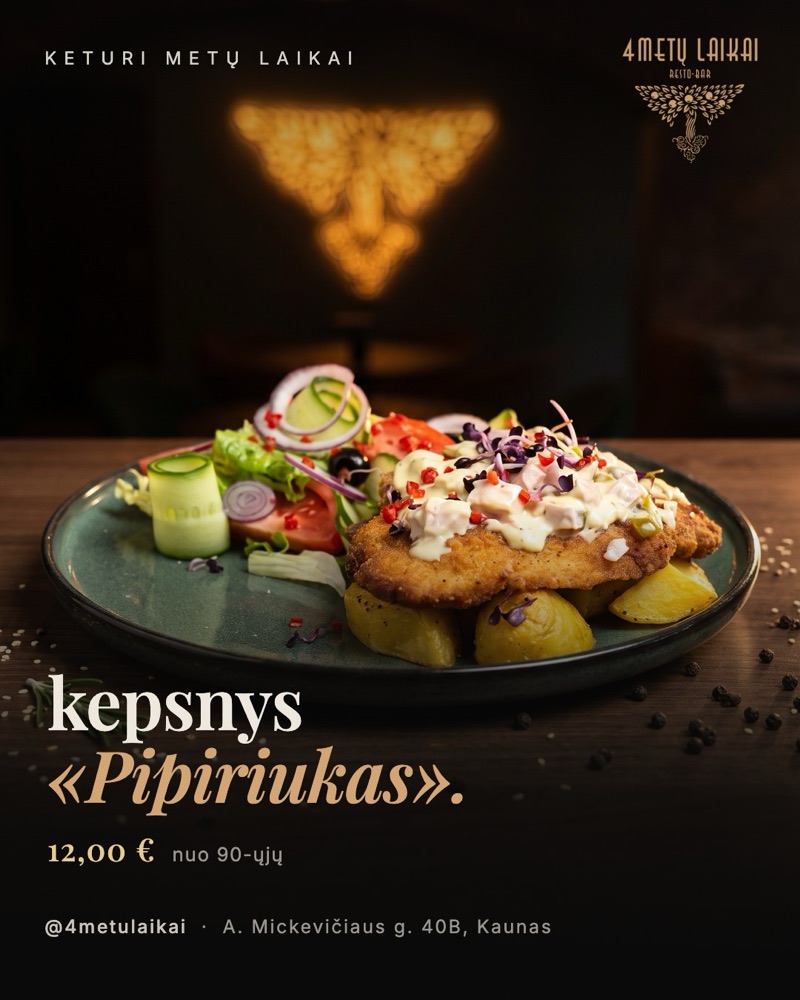 "Pipiriukas" pork steak · Prepared post