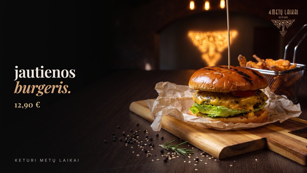 On the in-venue screen: Burger
