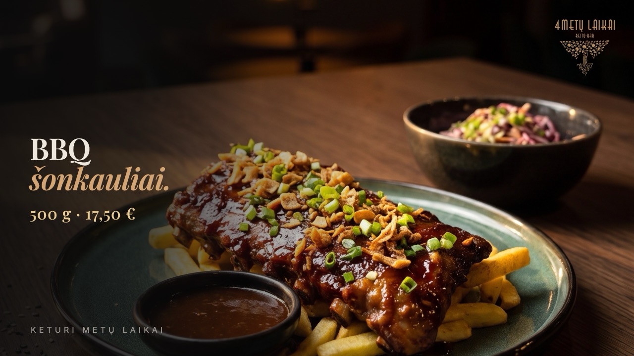 On the in-venue screen: BBQ ribs
