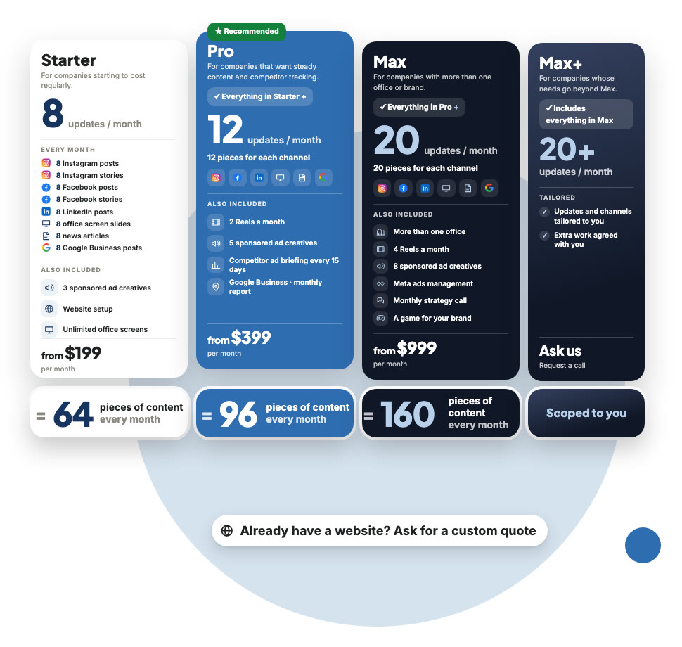 Plans and pricing.